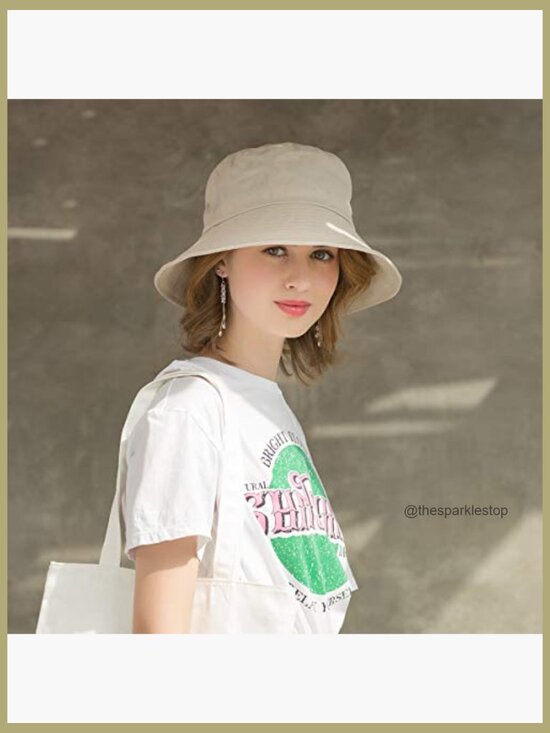 Cotton Wide Brim Sun Hat UPF50+ Packable Travel Beach Cap